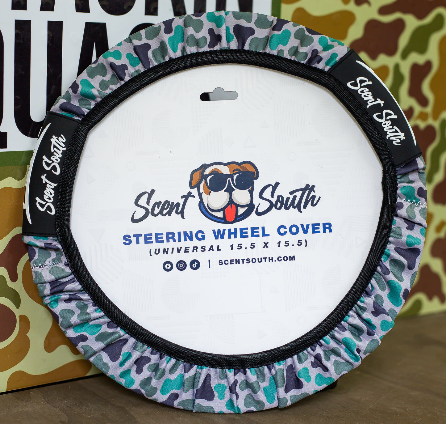 Marsh Camo - Steering wheel cover