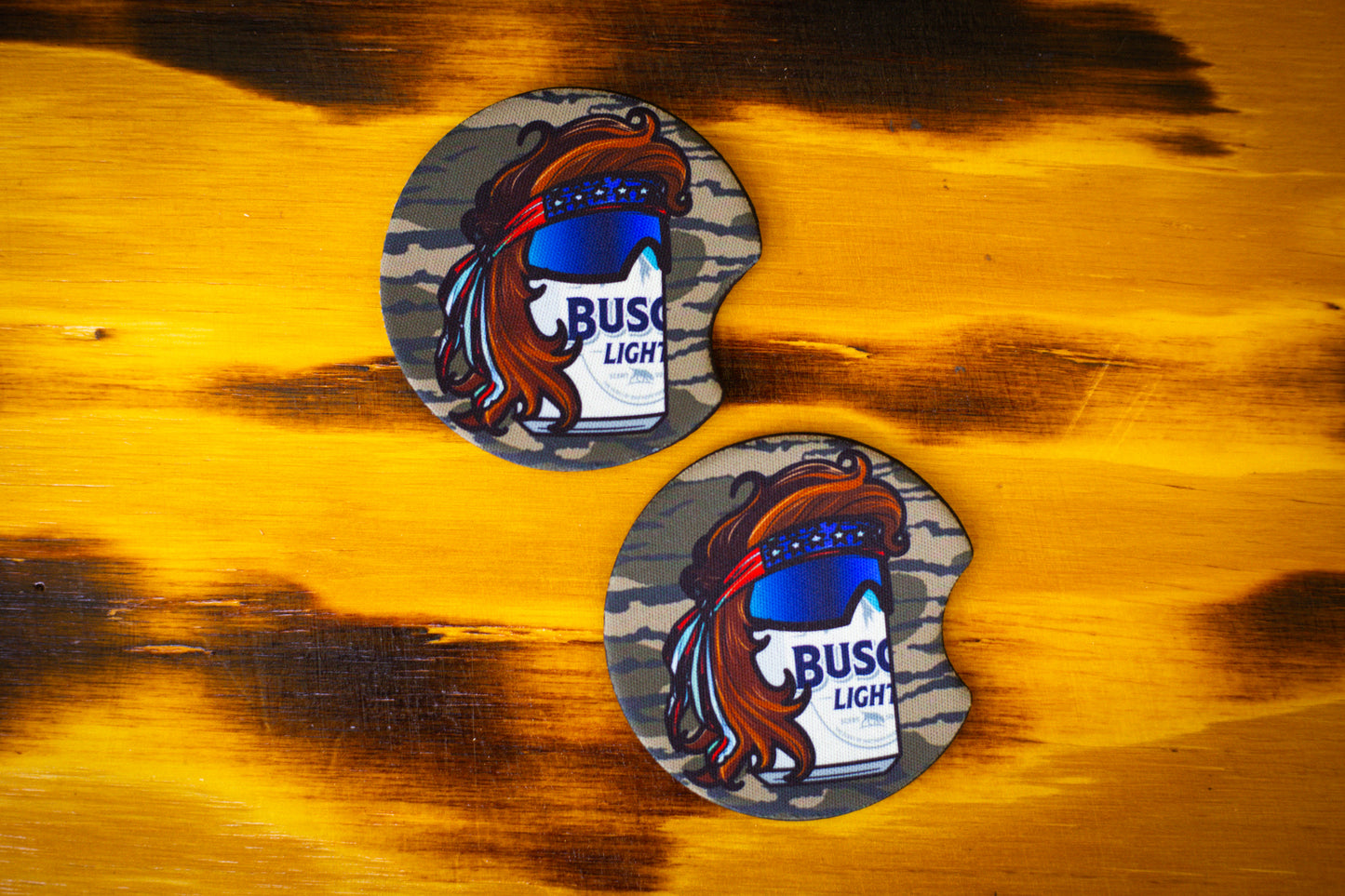 Mullet Busch - car coasters lowland camo