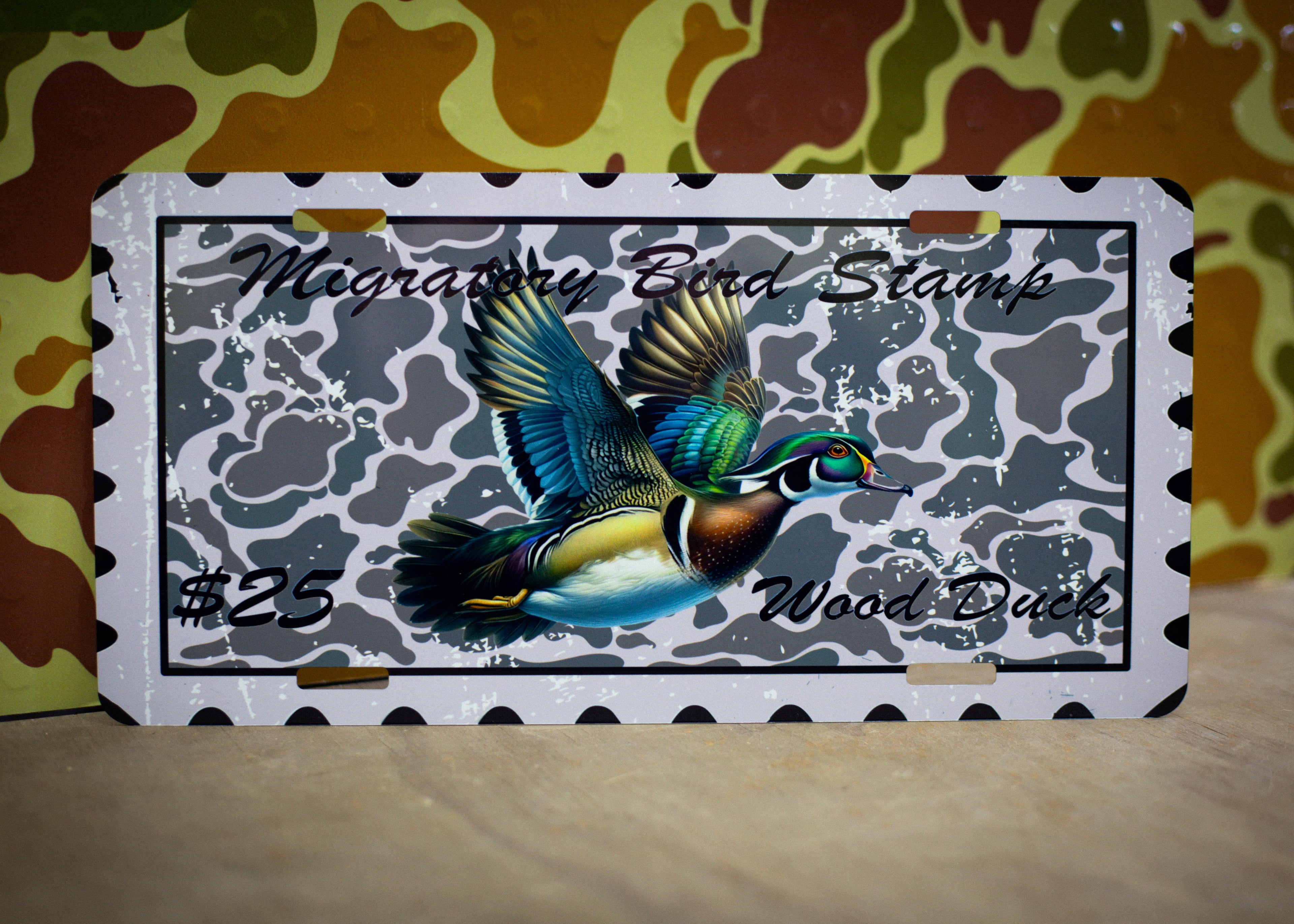 Wood duck stamp - car tag